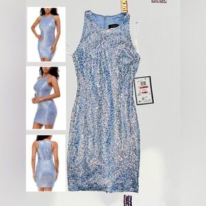 B. Darlin - Junior XS Blue Sequin Body Contour Dress - New w/tags